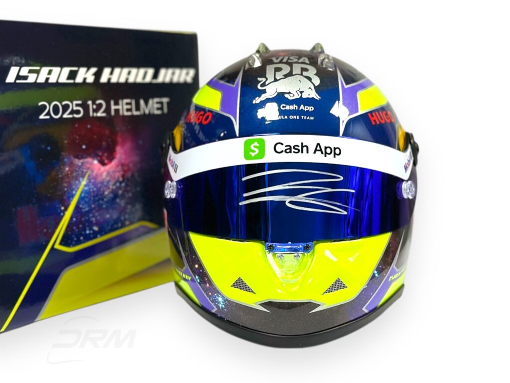 Signed Isack Hadjar 2025 Racing Bulls Schuberth 1:2 Helmet
