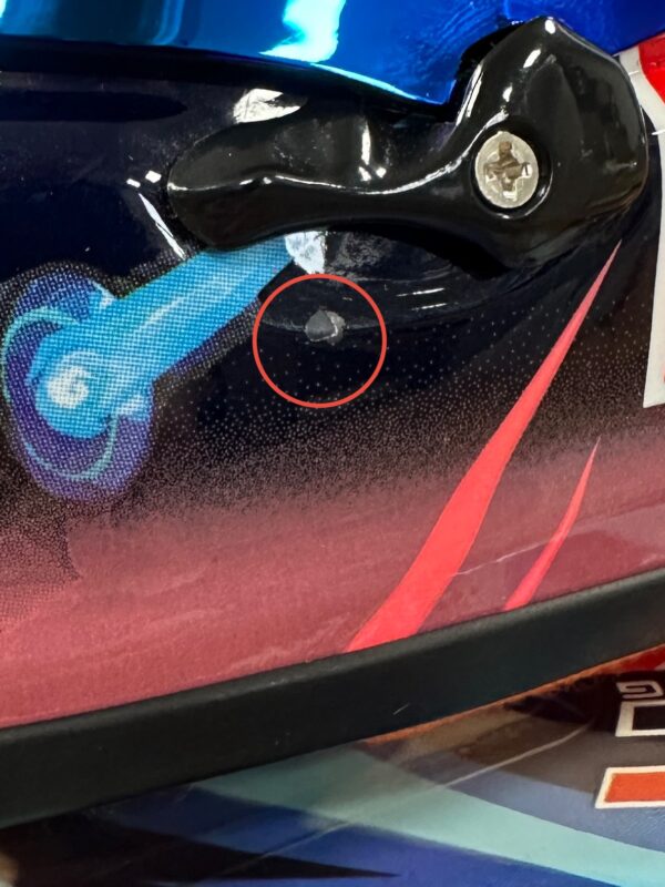 Damaged Box Yuki Tsunoda 2024 VCARB Belgian GP Arai 1:2 Helmet - Small Chip On Helmet - Image 5