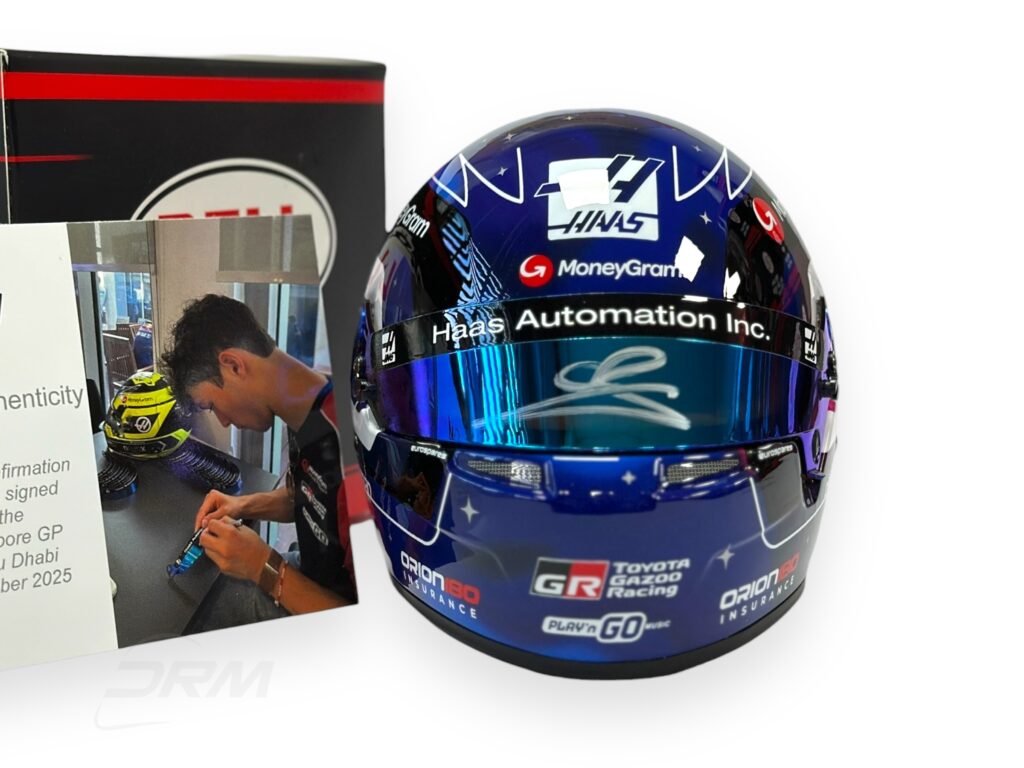 Signed Ollie Bearman 2025 Haas Singapore GP Bell 1:2 Helmet
