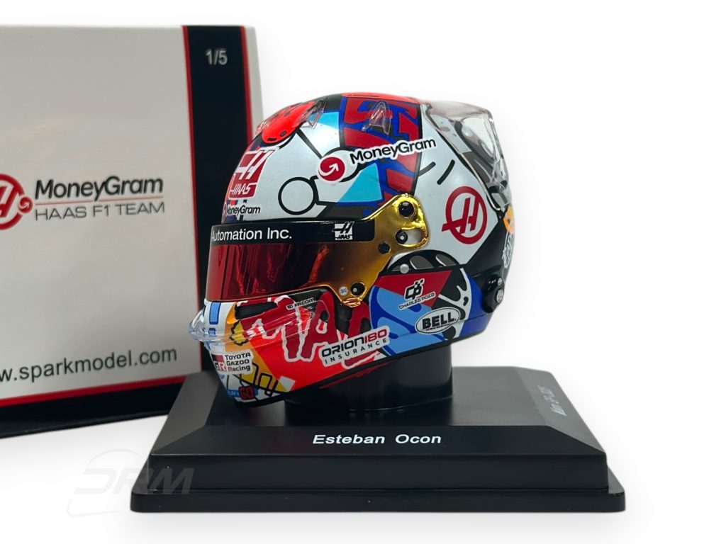 Esteban Ocon 2025 Haas Miami GP Spark 1:5 Helmet