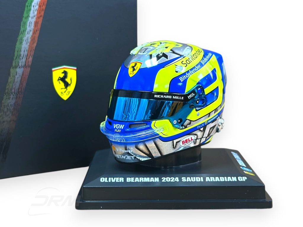 Ollie Bearman 2024 Ferrari Saudi Arabian GP Bell LookSmart Spark 1:5 Helmet