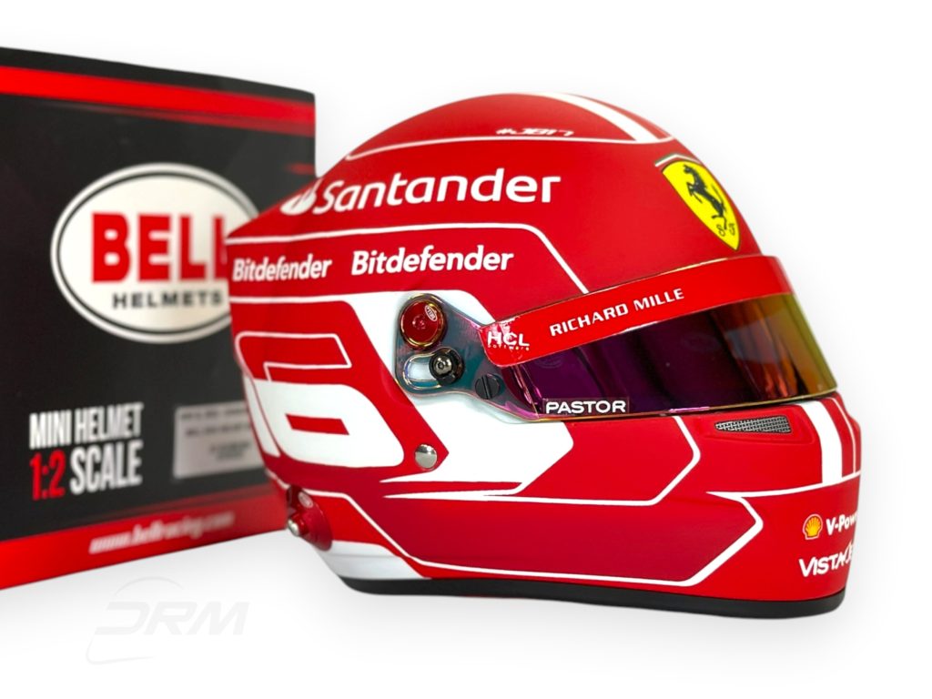 Charles Leclerc 2023 Ferrari Bell 1:2 Helmet - Supplied In Black Bell Box