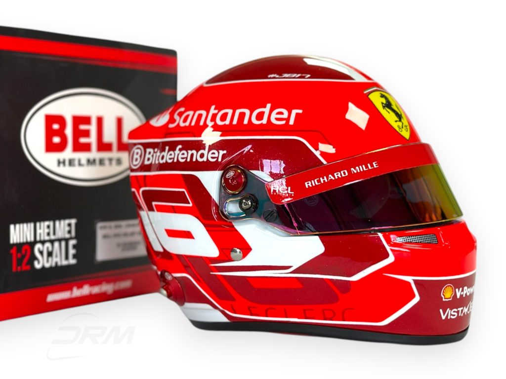 Charles Leclerc 2024 Ferrari Bell 1:2 Helmet - Supplied In Black Bell Box