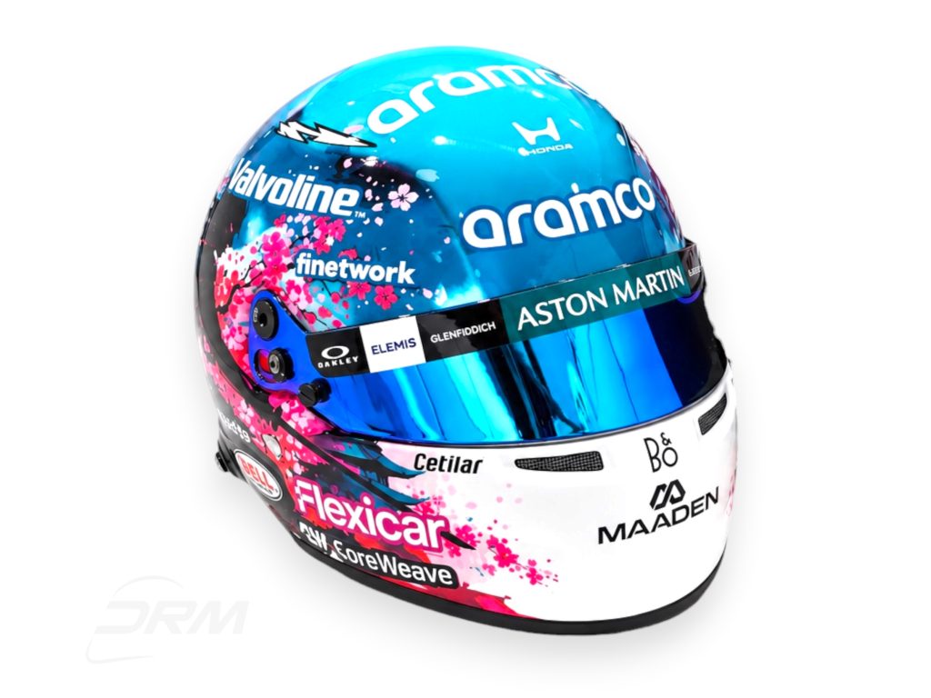 Fernando Alonso 2026 Aston Martin Singapore GP Bell 1:2 Helmet